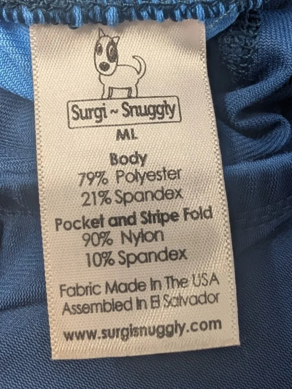 The Wonder Suit Surgi Snuggly Dog  E-Collar Alternative Size ML Medium Long Blue